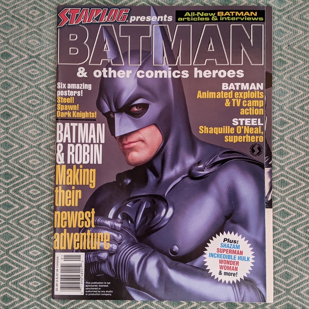 Vintage Starlog Magazine Presents Batman, George Clooney on cover, 1997